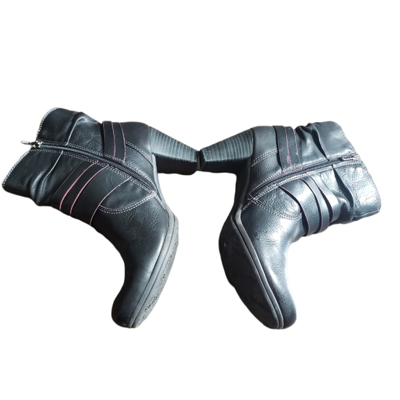 PIKOLINOS Black Ankle Boots with Pink Accents - Picture 4 of 12